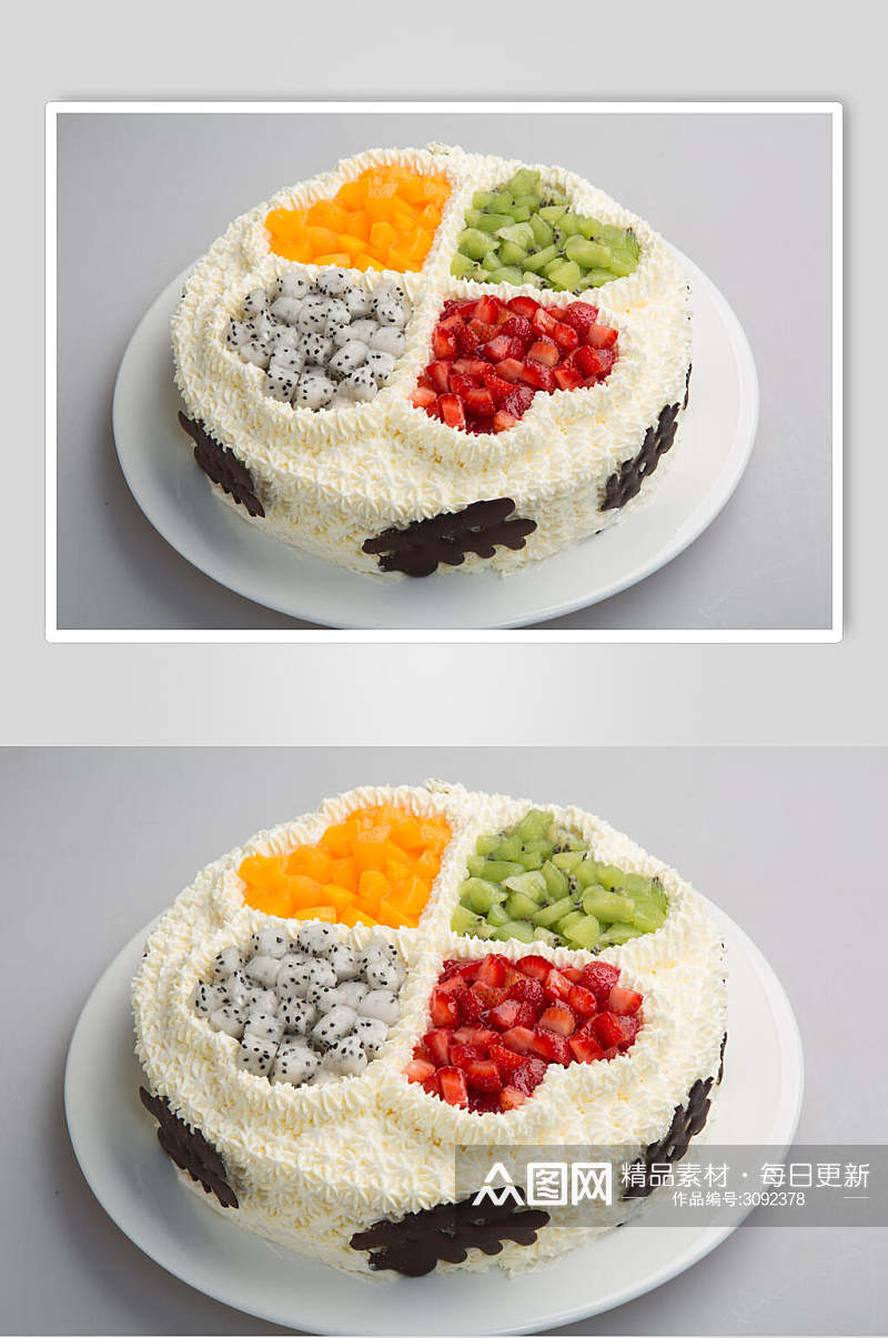 彩色时尚美味生日蛋糕食物图片素材