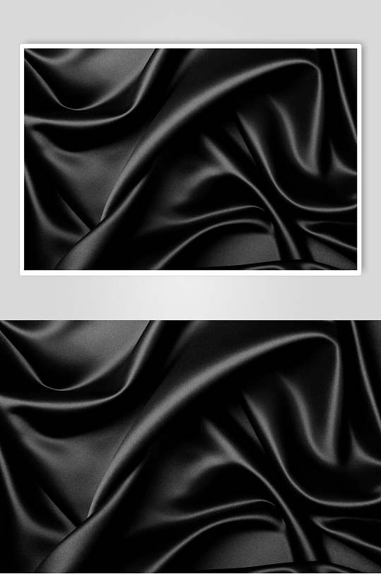 黑色绸缎面料丝绸布料图片