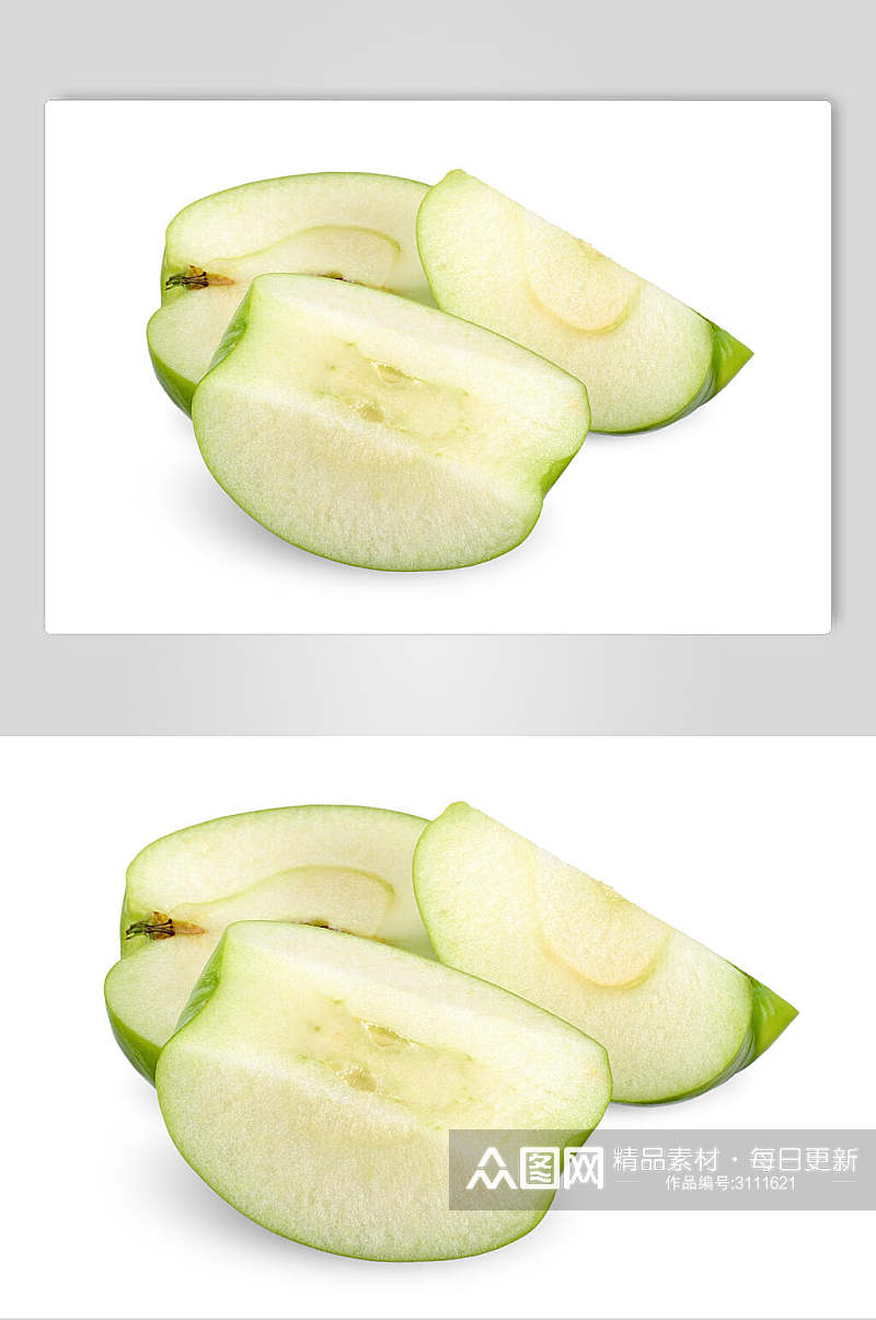 绿色生态青苹果食品水果高清图片素材
