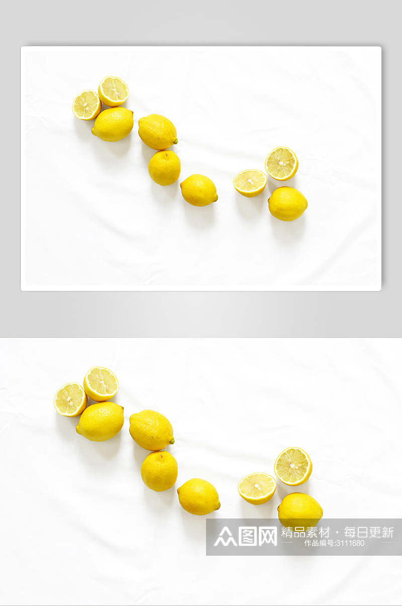 绿色生态柠檬美食水果高清图片素材