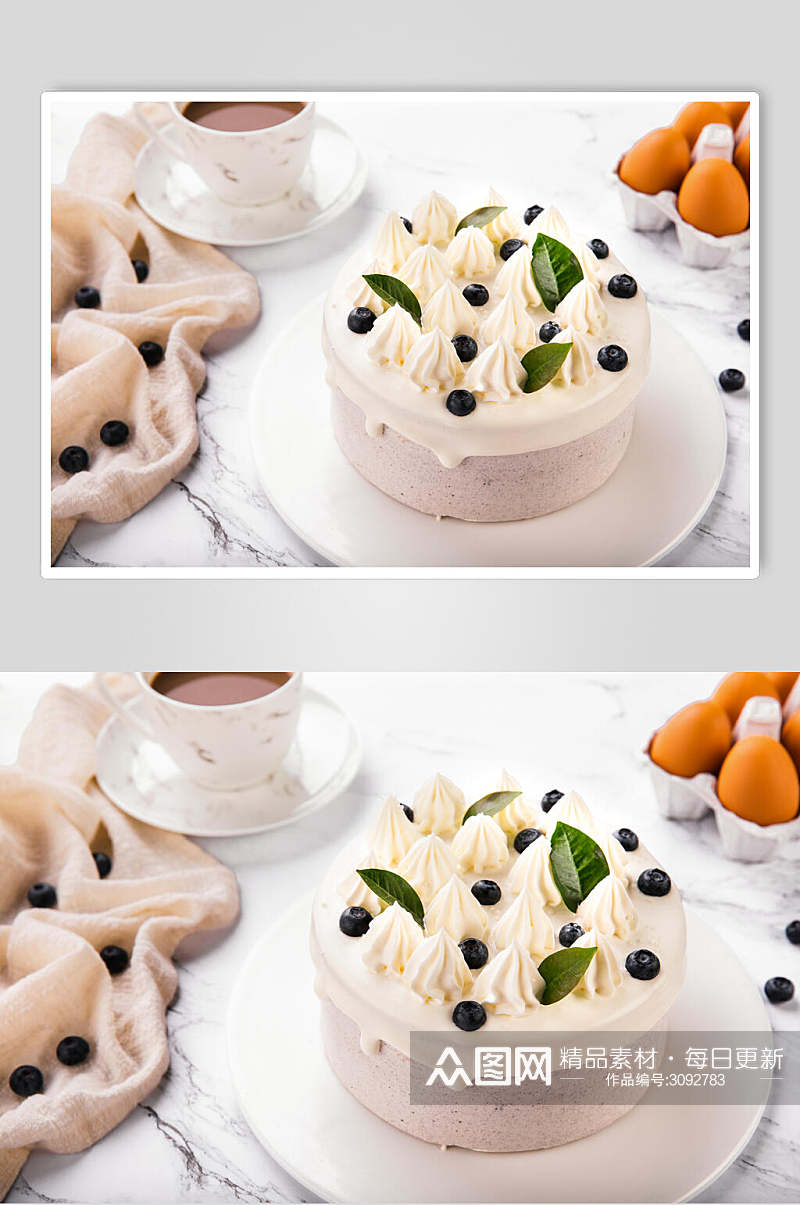营养生日蛋糕摄影食品食物图片素材
