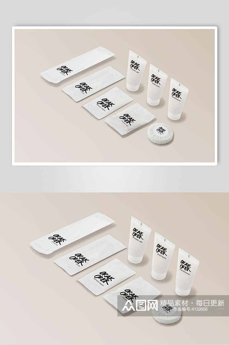 白色中国风民宿品牌VI设计展示样机素材