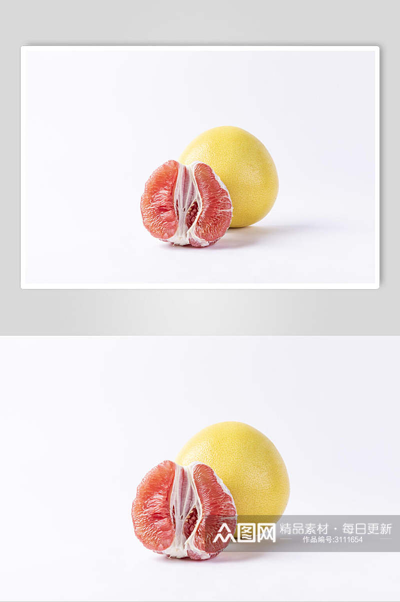 绿色生态柚子水果高清图片素材