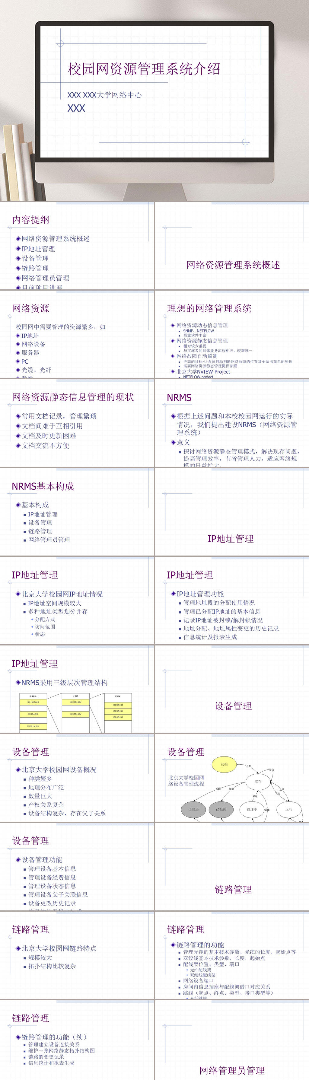 校园资源管理系统介绍PPT素材