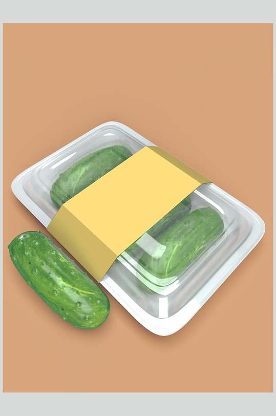 橙绿盒子蔬菜高端食物包装盒样机
