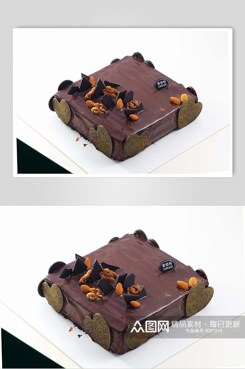 巧克力生日蛋糕食品图片素材