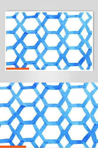 网格蓝色水彩图案矢量素材