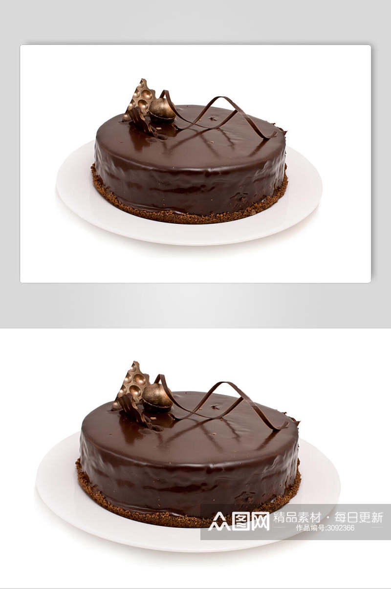 时尚巧克力生日蛋糕食物图片素材