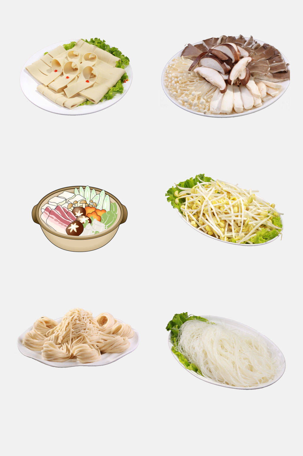 清新美食火锅食材免抠素材素材