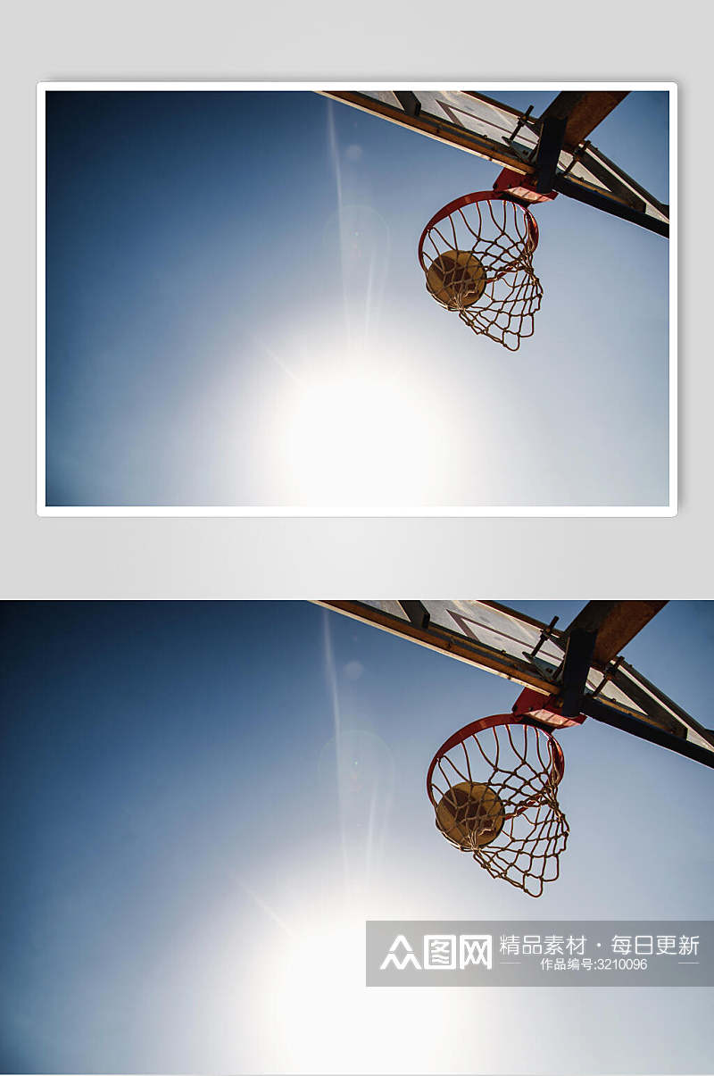 篮筐篮球运动摄影图素材