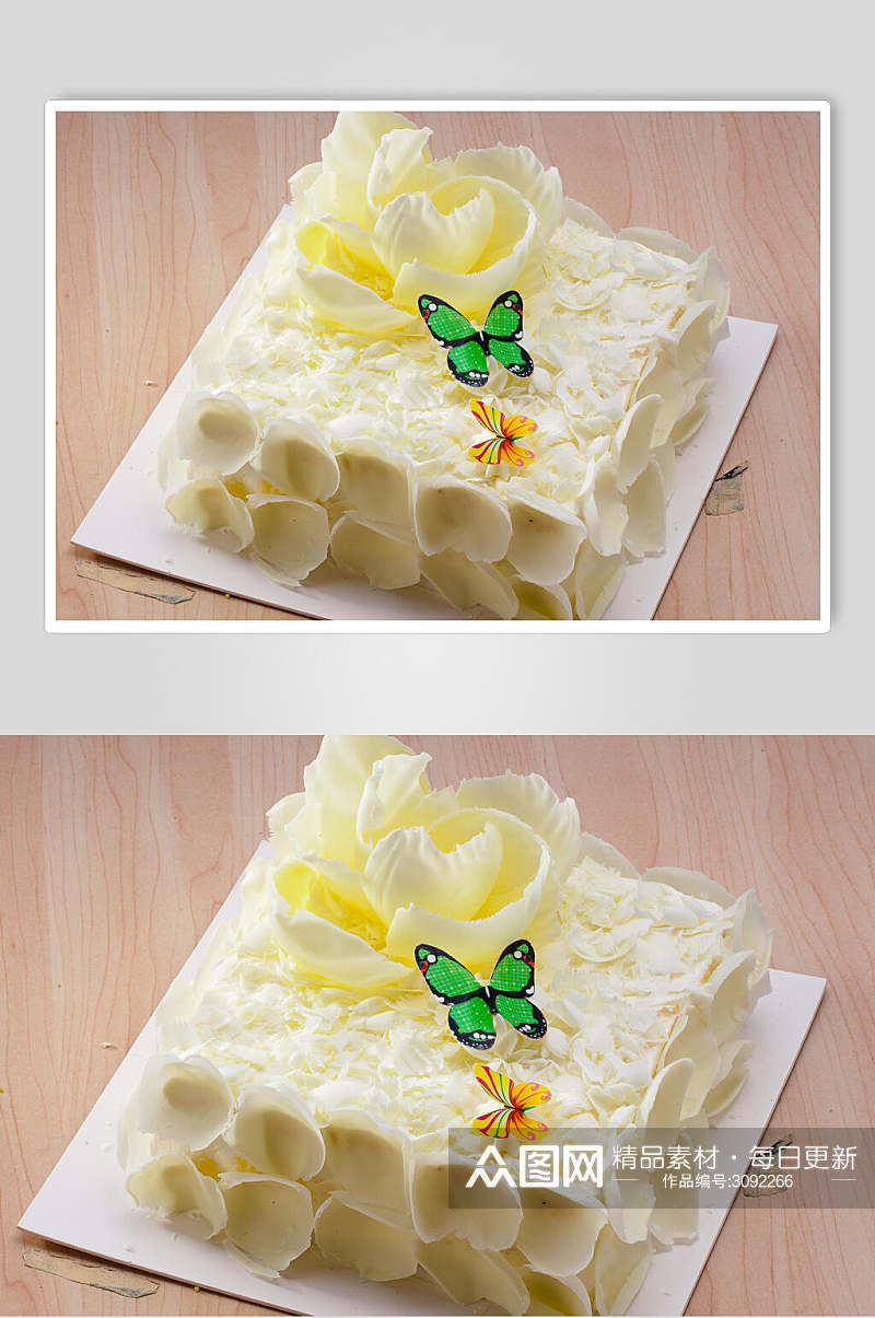 白色生日蛋糕食物图片素材
