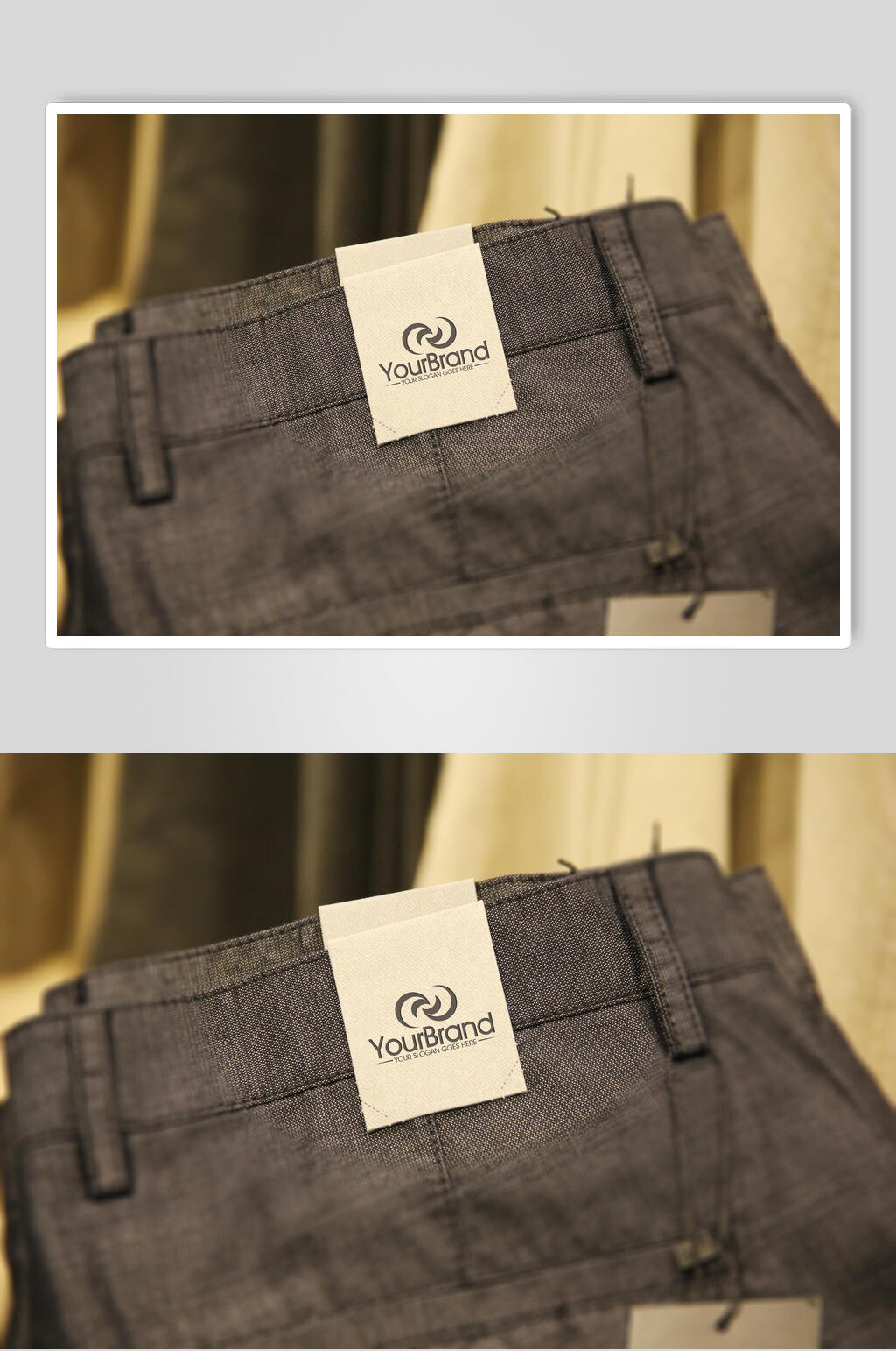 裤子衣服服饰标签展示样机素材