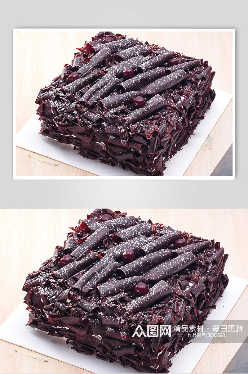 巧克力生日蛋糕食品美食图片素材
