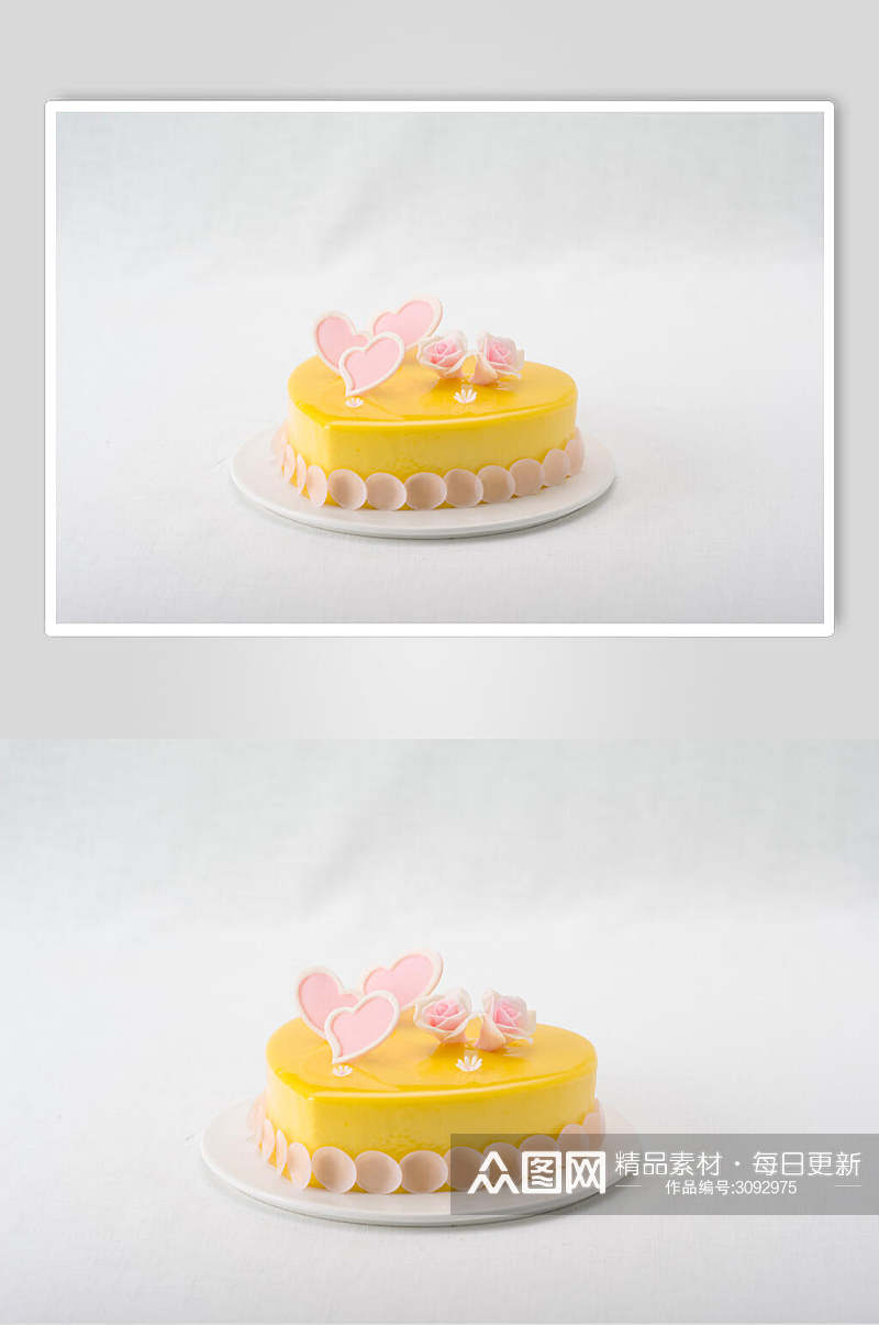 清新招牌生日蛋糕食物美食图片素材