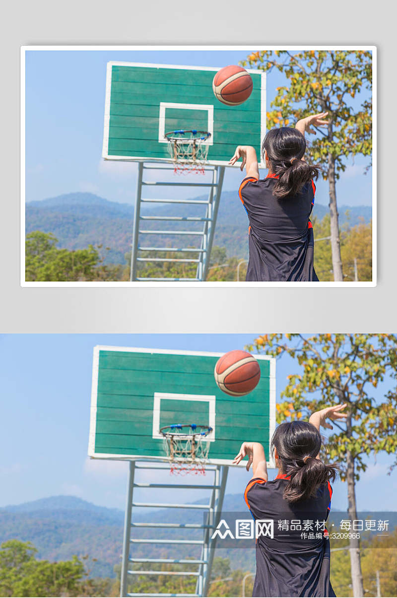 投篮篮球运动摄影图素材