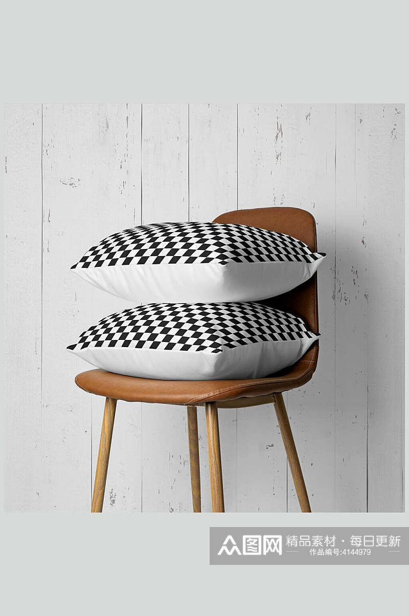 椅子时尚高端创意清新抱枕枕头样机素材