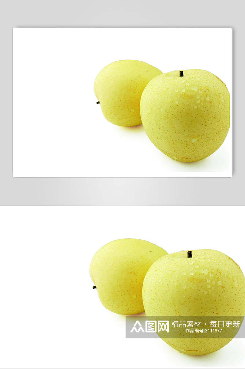 绿色生态精品梨子水果高清图片素材