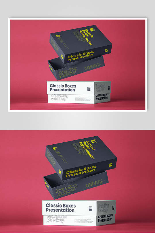 简约英文包装盒样机