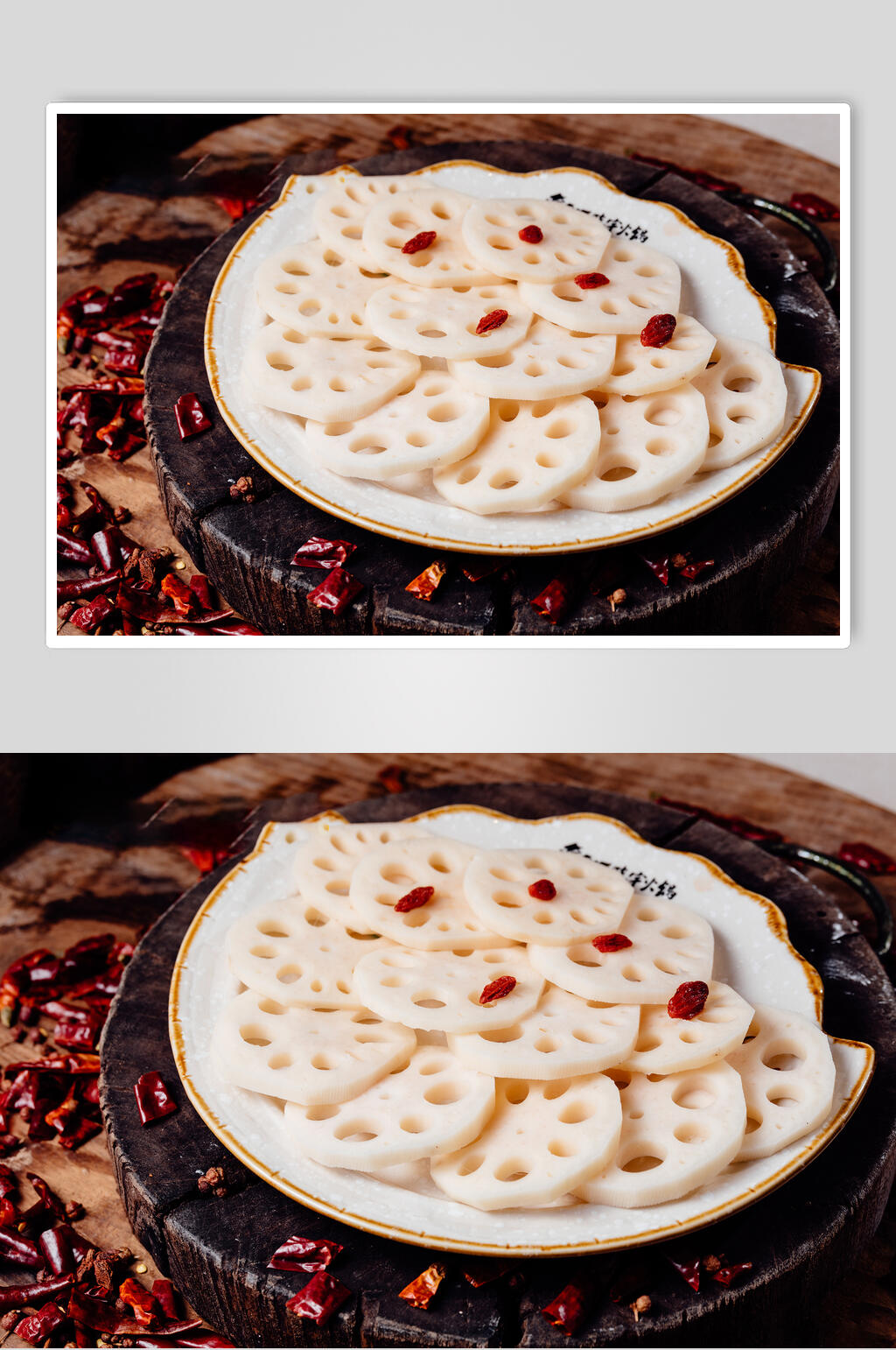 美味藕片高清图片素材