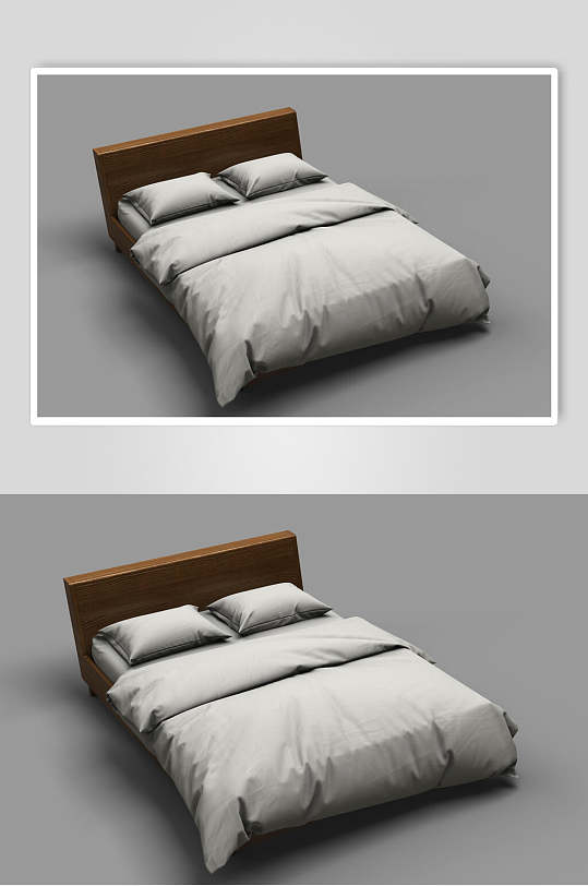 创意枕头床铺样机