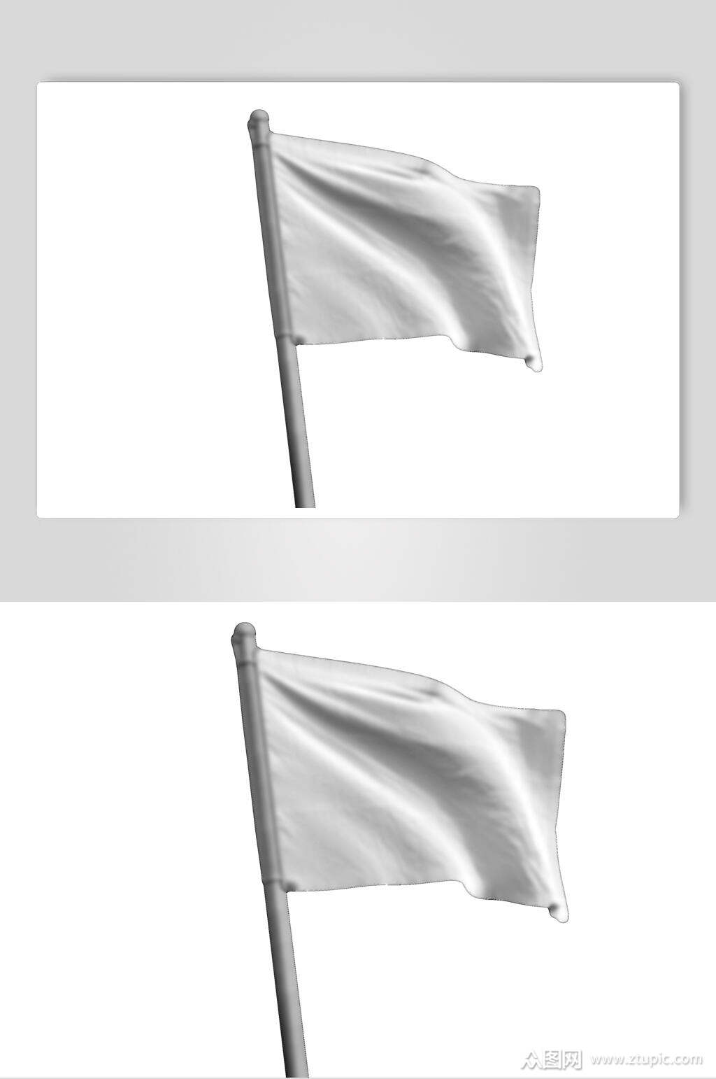 圆柱近景高清褶皱布料旗帜样机模板下载-编号4144340-众图网