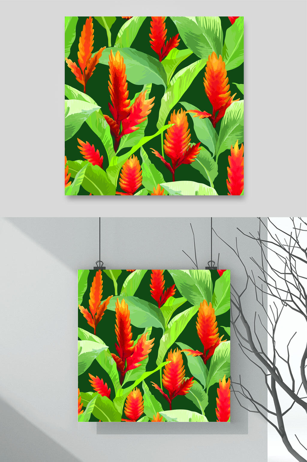 高端热带花卉矢量设计素材素材