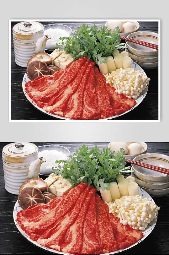 新鲜美味食材拼盘图片