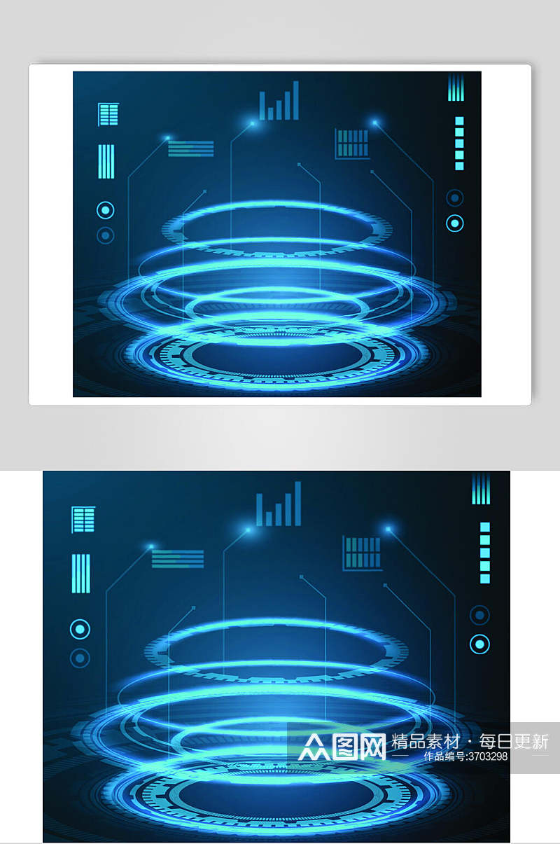 光圈科技操作界面矢量素材素材