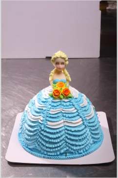 蓝色唯美创意生日蛋糕食物美食图片