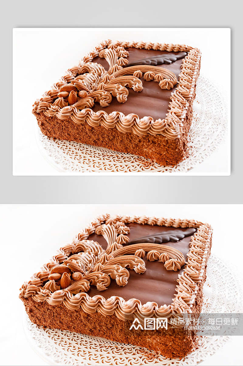 精致巧克力生日蛋糕食品食物图片素材