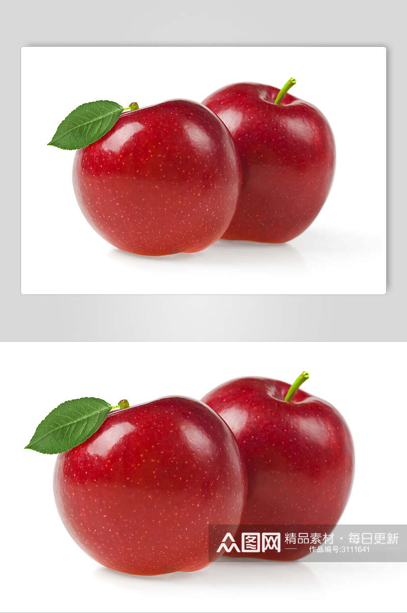 绿色生态红润苹果水果高清图片素材
