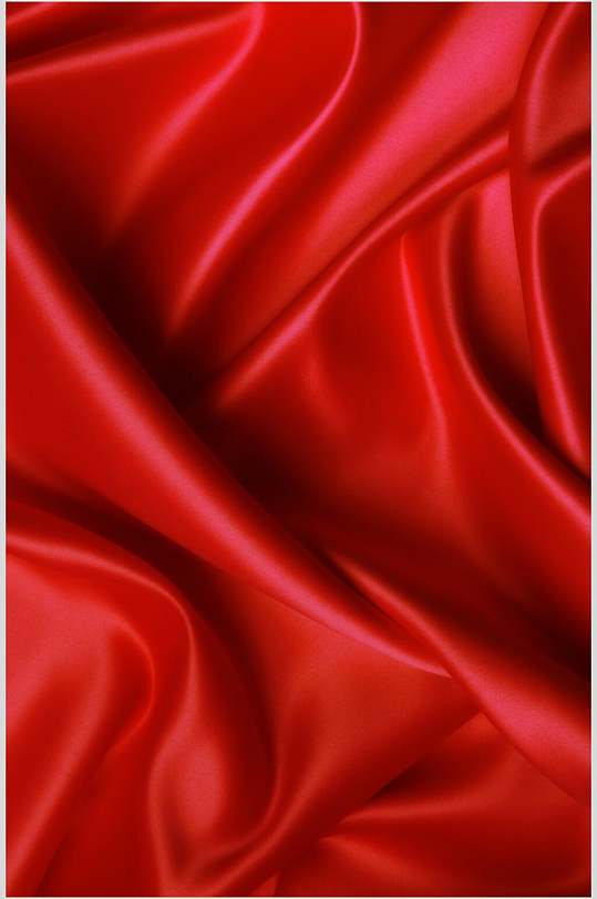 红色绸缎面料丝绸布料图片-众图网