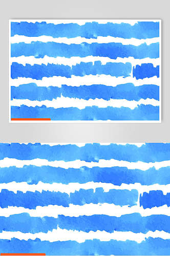 蓝色水波纹水彩图案矢量素材