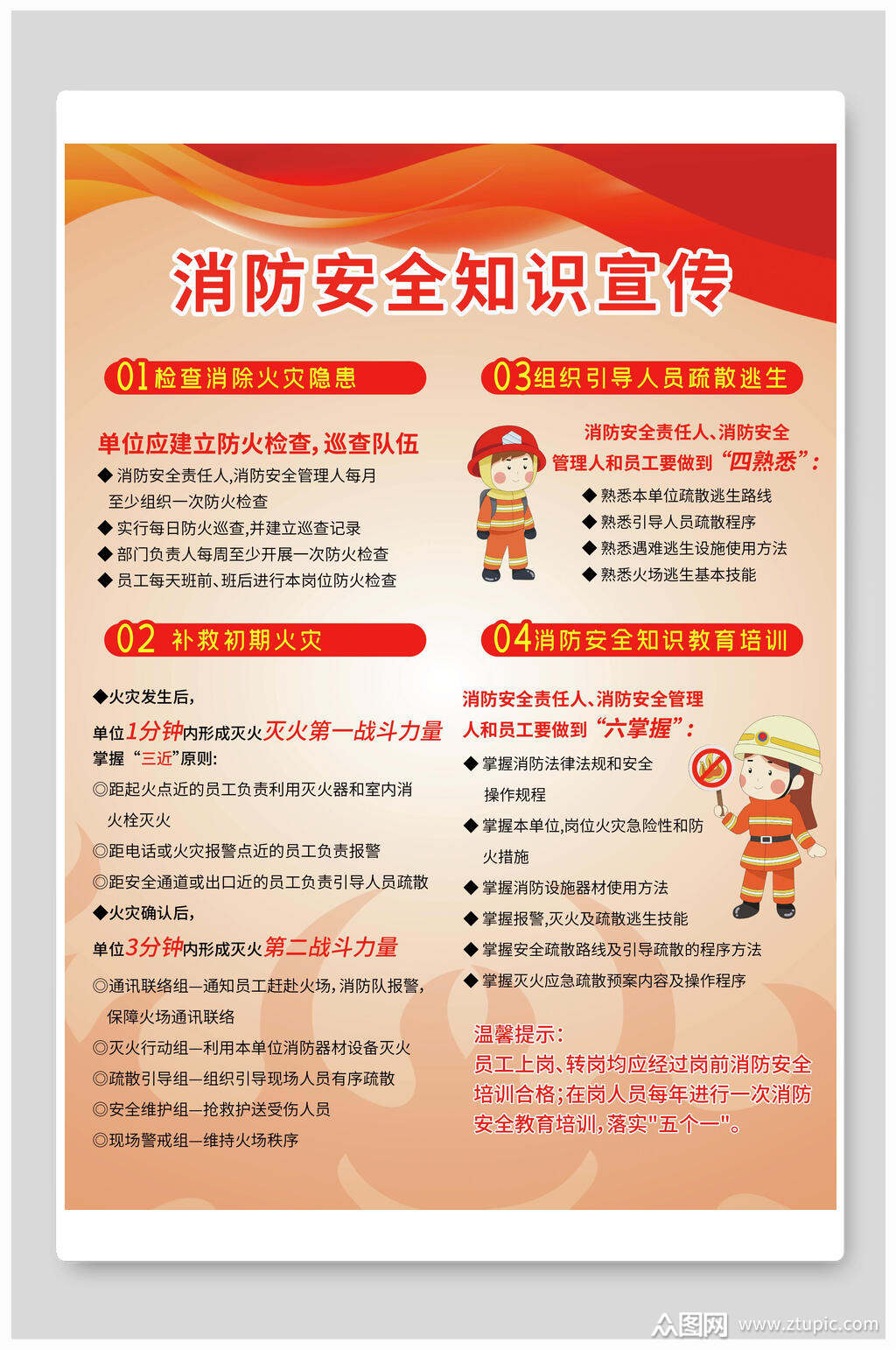 消防安全知识宣传消防安全海报素材