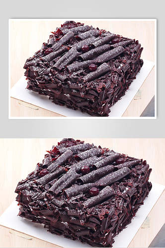 巧克力生日蛋糕美食摄影图片