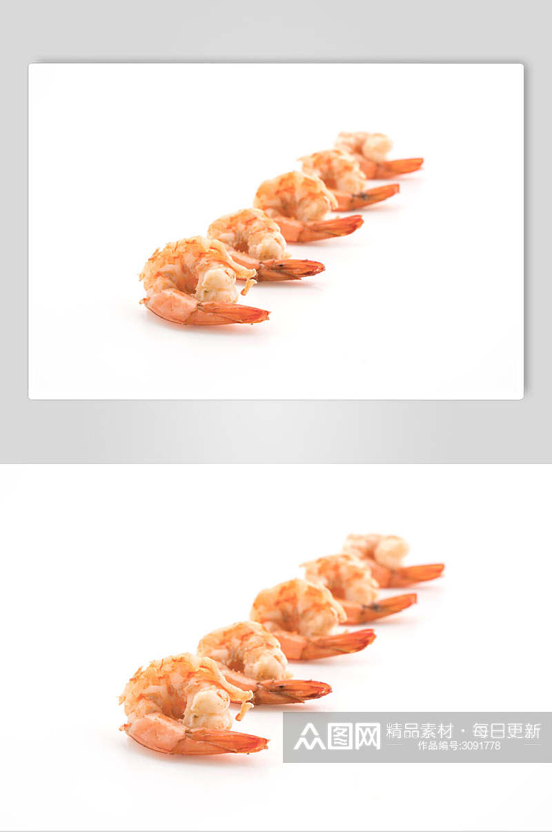 简约美味虾类海鲜图片素材