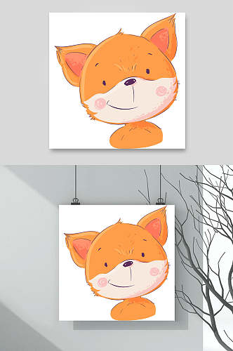 狐狸航天动物插画矢量素材