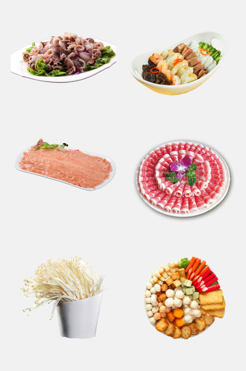 清新火锅食材免抠素材素材