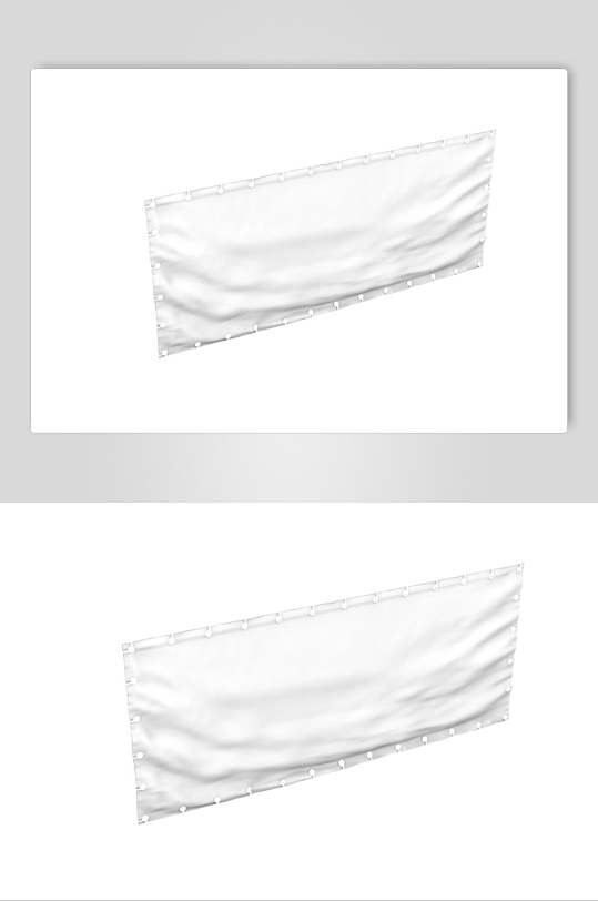 口罩边纹褶皱白色栏杆海报样机