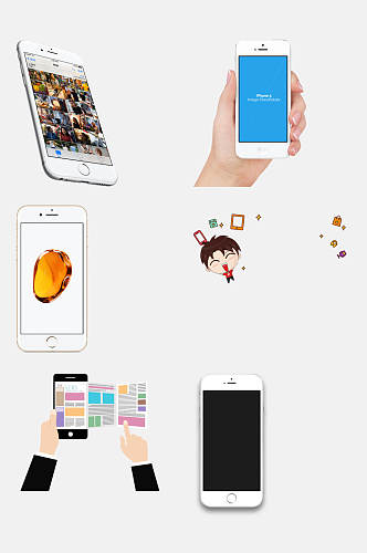 高端苹果手机屏幕免抠素材