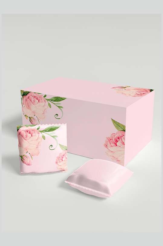 粉红色礼盒样机