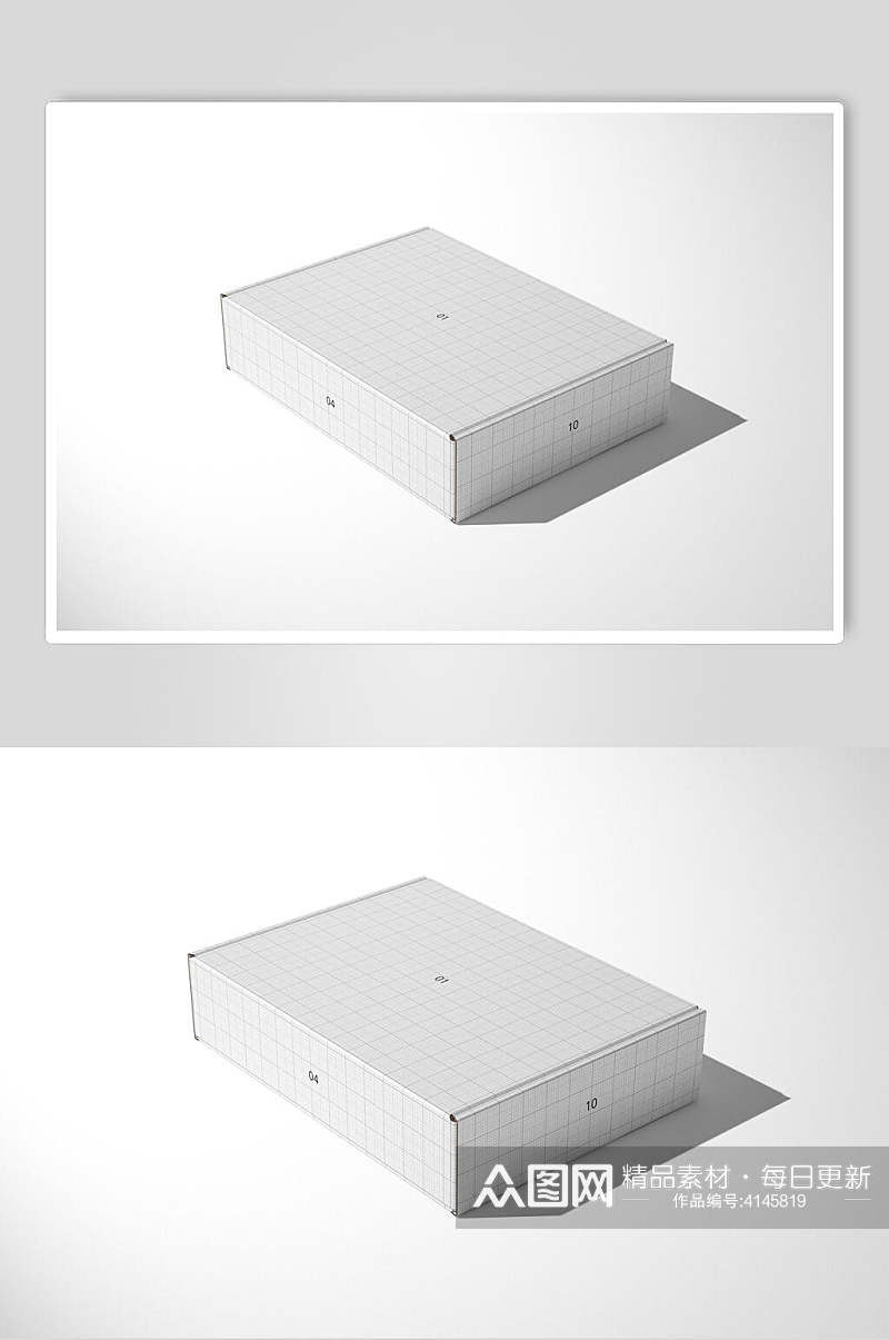 立体方形盒子角度变换展示样机素材