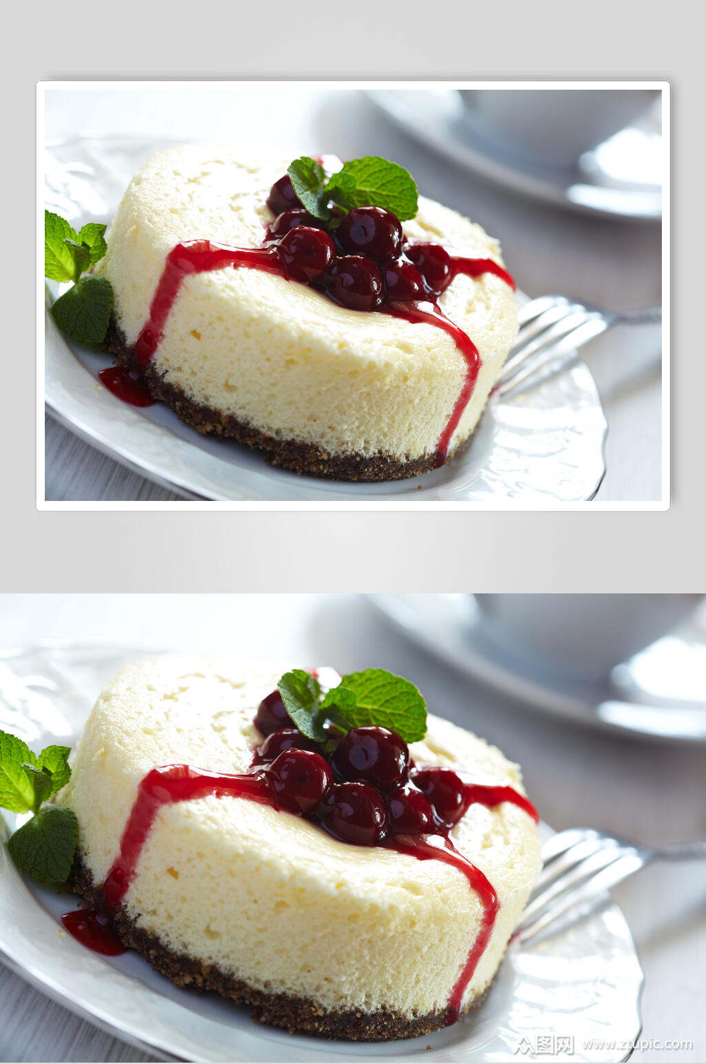 招牌红豆生日蛋糕食物图片素材