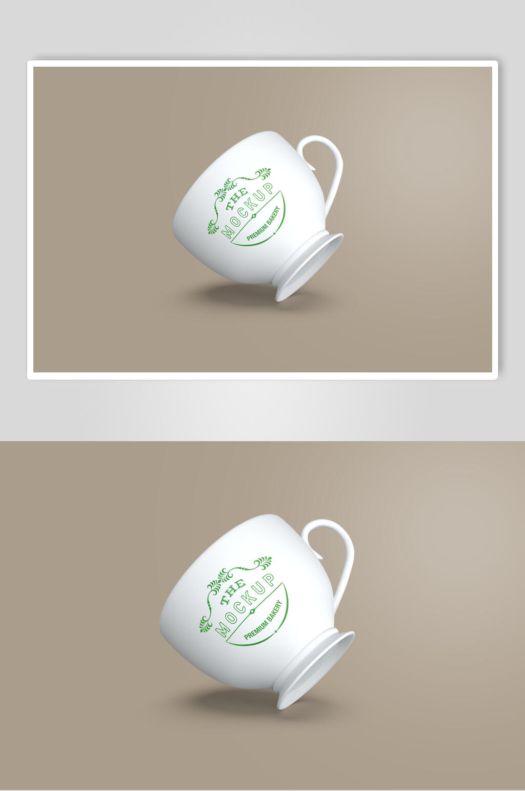 时尚陶瓷杯马克杯图案设计展示样机素材