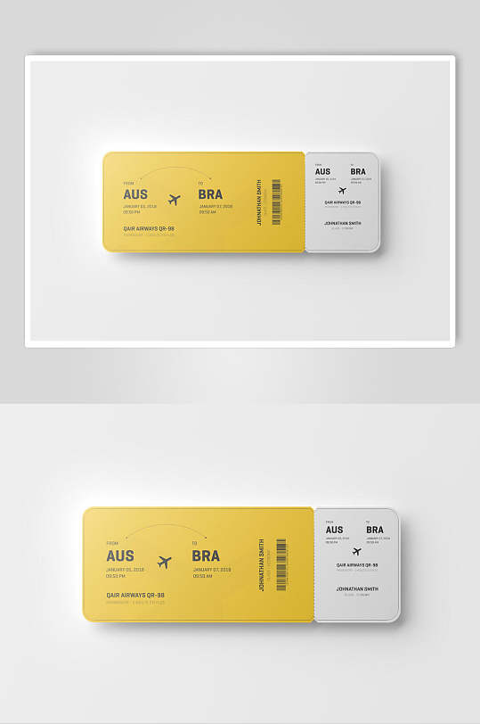 简约优惠券门票代金券展示样机-众图网