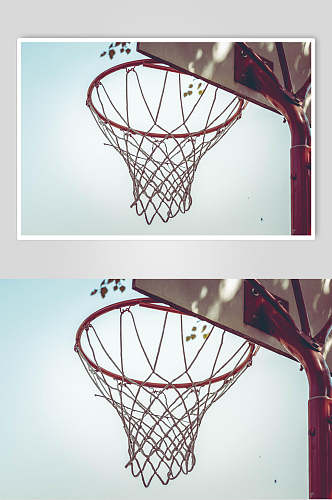 篮筐篮球运动摄影图