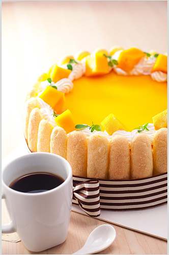 下午茶生日蛋糕美食摄影图片