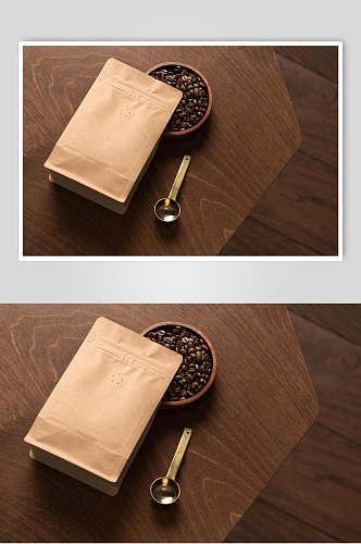 袋子纹理褐色咖啡牛皮纸包装样机