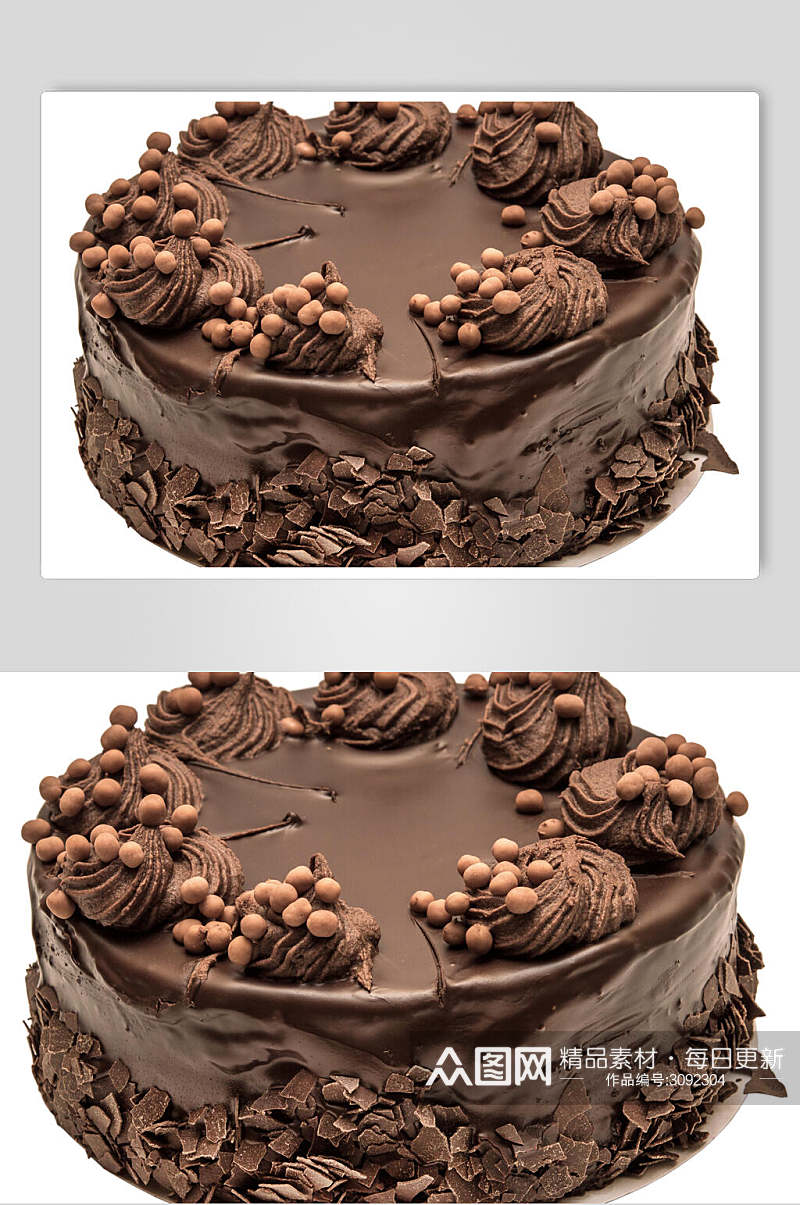 营养巧克力生日蛋糕图片素材