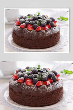 健康美味水果生日蛋糕食物高清图片